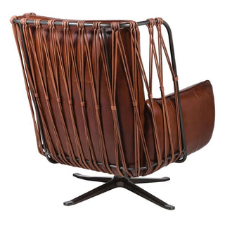Leather Aire Armchair with Rope Back