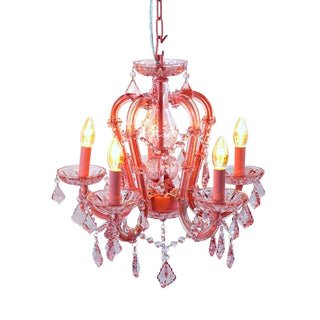 Blush Pink Crystal Chandelier