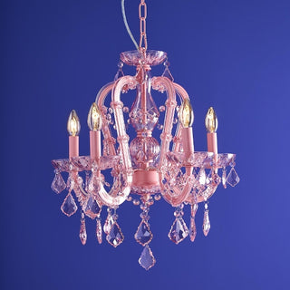 Blush Pink Crystal Chandelier