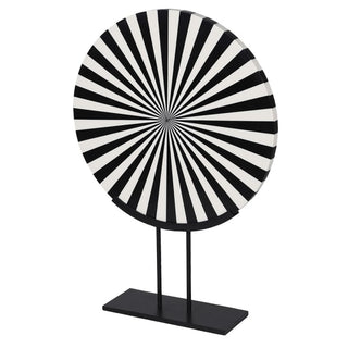 Black and White Bone Spiral on Stand