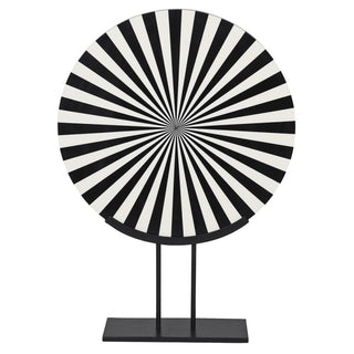 Black and White Bone Spiral on Stand