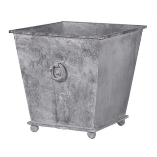 Wrought Iron Square Planter with Ring Handles