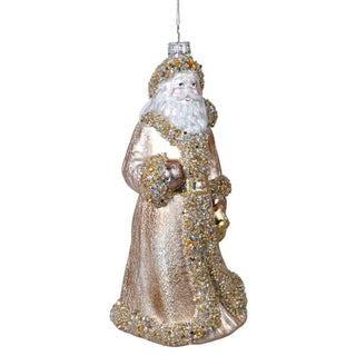 Gold Glitter Santa Bauble