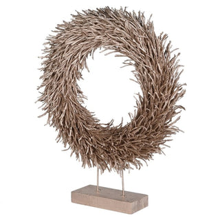 Gold Twig Wreath on Stand