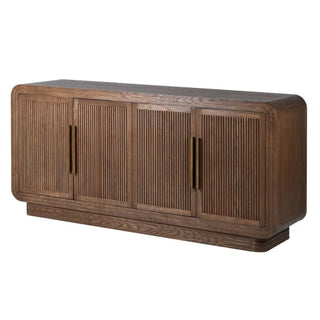 Slatted 4 Door Sideboard