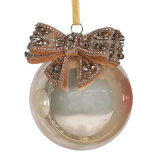 Gold Rhinestone Bow Bauble