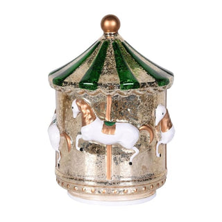 Lit Xmas Rotating Carousel