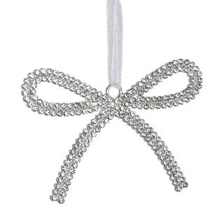Silver Diamante Bow