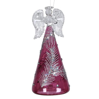 Plum LED Glitter Angel
