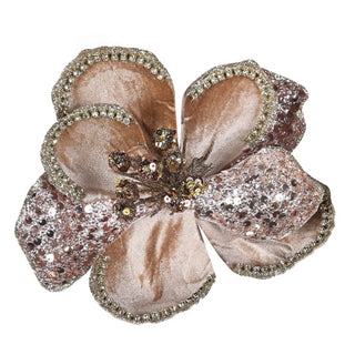 Mocha Sequin Magnolia Clip
