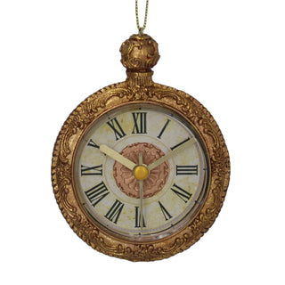 Resin Hanging Dec 9cm - Gold Pocket Watch