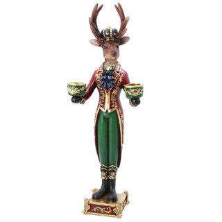 Resin Candleabra Dressed Stag