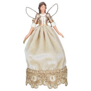 Resin Tree Topper 17cm - Cream/Gold Fairy