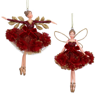 Resin Fairy 15cm Burgandy / Floribunda