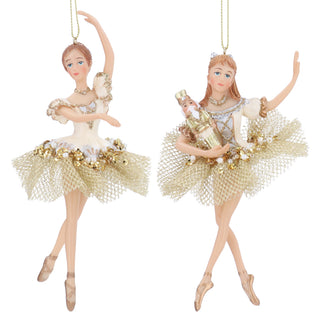 Cream / Gold Resin Sugarplum Fairy Dec