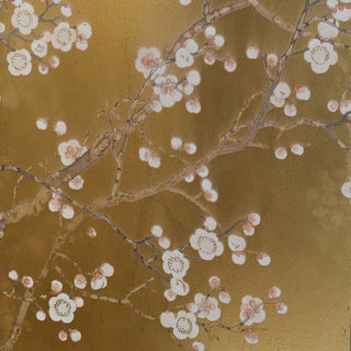 Blossom Gold 3 Panel Screen