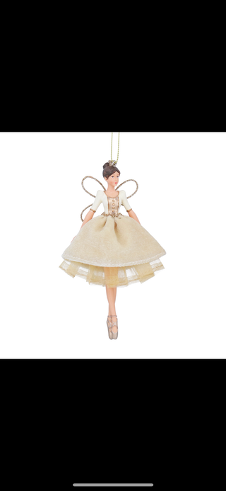 Resin Hanging Dec 14cm - Cream Fairy