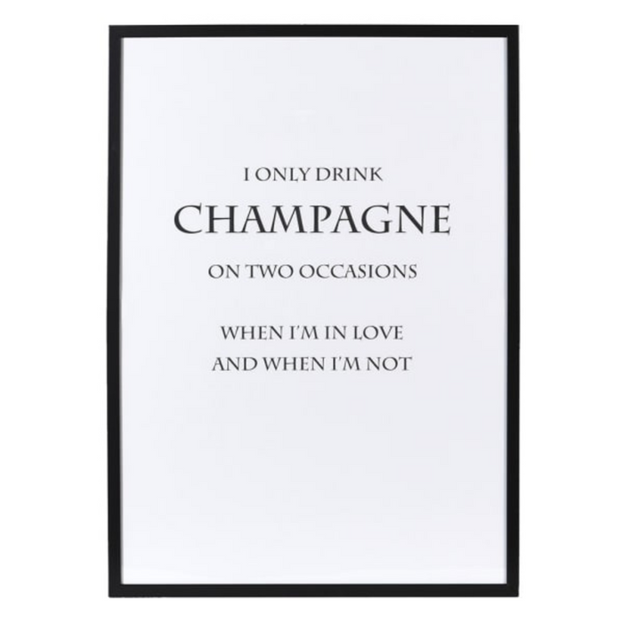 I only drink Champagne Wall Art