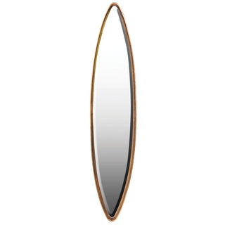 Killakee Gold Oval Wall Mirror, a tall narrow gold-framed oval mirror for hallways, bedrooms, and dressing areas at Lily Bloom
