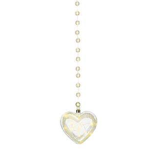 Small Light Up Heart With Bead Hanger