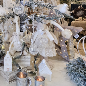 Large White Mouse with Frill Dress nationwide delivery www.lilybloom.ie