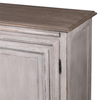 Elegant whitewashed sideboard with contrasting top – shop the Larsson Range at www.lilybloom.ie