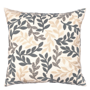 Leaf grey Cushion Cover nationwide delivery www.lilybloom.ie