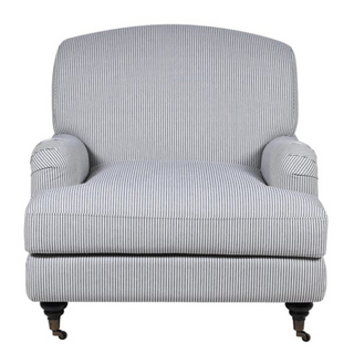 Long Island Blue Stripe Slipper Chair nationwide delivery www.lilybloom.ie