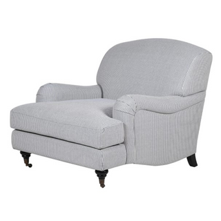 Long Island Blue Stripe Slipper Chair