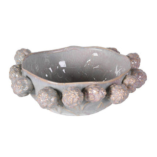 Mediterranean Ceramic Bowl – decorative glazed ceramic with sculpted artichoke design, available at Lily Bloom, Gorey, Ireland