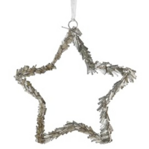 Medium Silver Bead Star