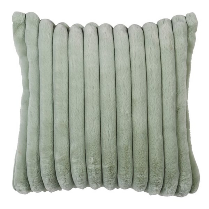 Mint Green Ribbed Cushion Cover