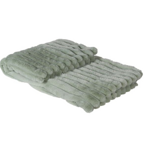 _Mint Green Ribbed Faux Fur Throw nationwide delivery www.lilybloom.ie