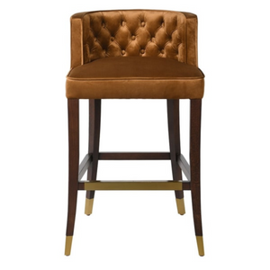 _Mustard Tufted Bar Stool nationwide delivery www.lilybloom.ie