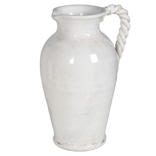 Off White Ceramic Twist Handle Jug nationwide delivery www.lilybloom.ie