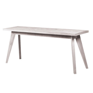 White washed parquet console table with patterned wood top – available at Lily Bloom, Gorey, Ireland.