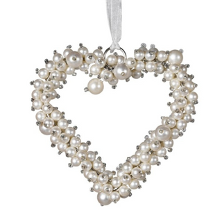 Pearl Heart Hanging Decoration nationwide dellivery www.lilybloom.ie