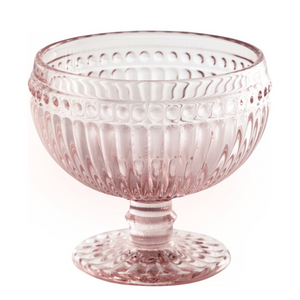 Pink Alice glass dessert bowl nationwide delivery www.lilybloom.ie