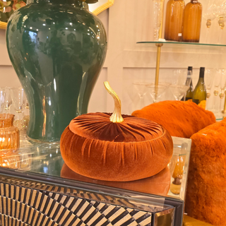 Rust Velvet Pumpkin Trinket Box nationwide delivery www.lilybloom.ie