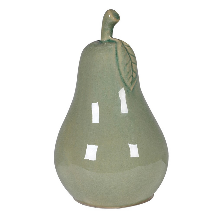 Sage Ceramic Pear Decoration