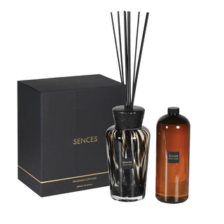 SENCES Alang Alang XL Diffuser – 2000ml luxury reed diffuser in speckled glass bottle, available at Lily Bloom, Gorey, Ireland