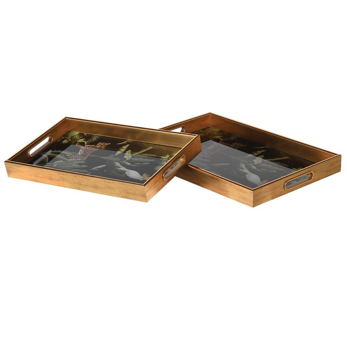 Set of 2 Parrot Trays