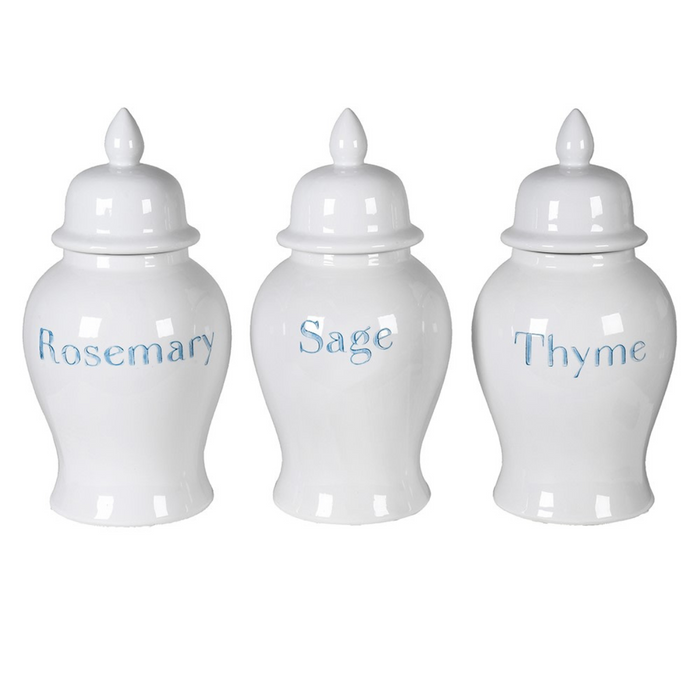 Set of 3 Apothecary Herb Jars