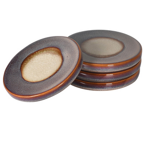 Set of 4 Brown and Blue Ceramic Coasters nationwide delivery www.lilybloom.ie