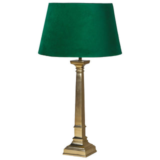 Sheena Brass Table Lamp with Emerald Green Velvet Shade