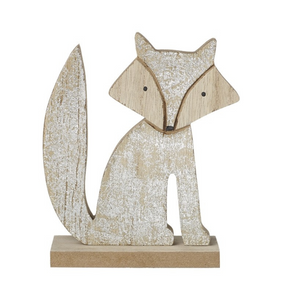 Sitting Wooden Fox Christmas Decor nationwide delivery www.lilybloom.ie
