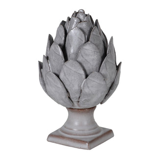 Sloane Ceramic Artichoke on Base – Soft Grey