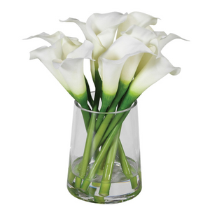 Small Calla Lillies in Glass Vase nationwide delivery www.lilybloom.ie