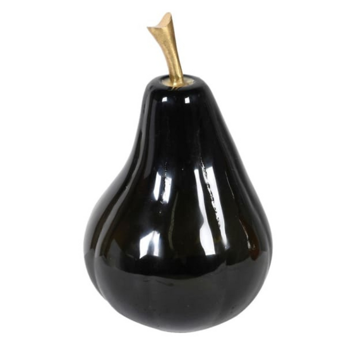 Small Onyx Glass Pear Ornament