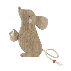 Standing Mouse With Acorn Christmas Decor nationwide delivery www.lilybloom.ie